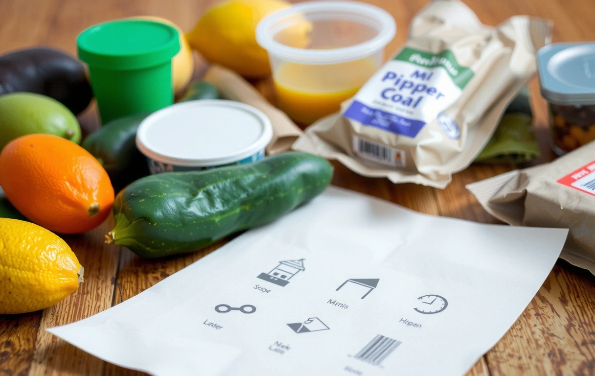 Zbliżenie na symbole na etykietach